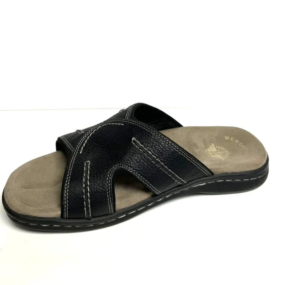 Dockers Mens Sunland Slide Sandal Black Size 8 M